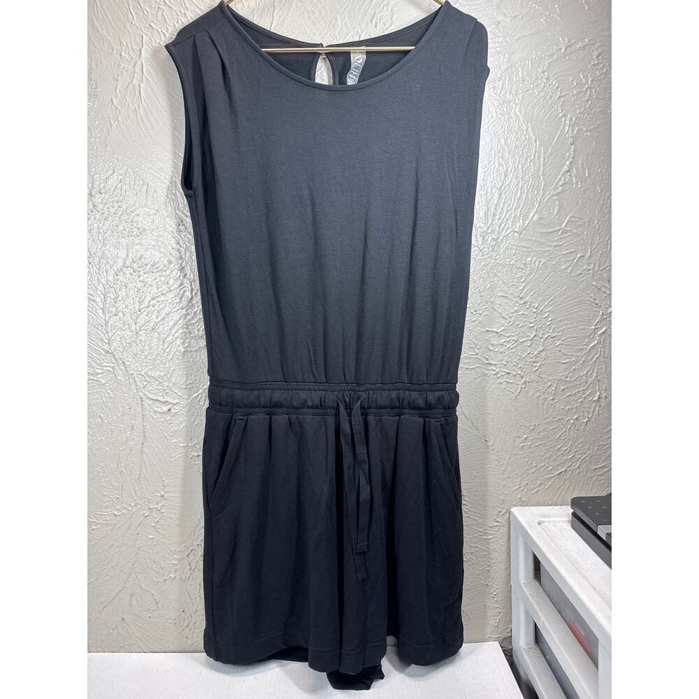 Lou Grey For Loft Black Shorts Jumper Romper Womens Drawstring Waist Size Small